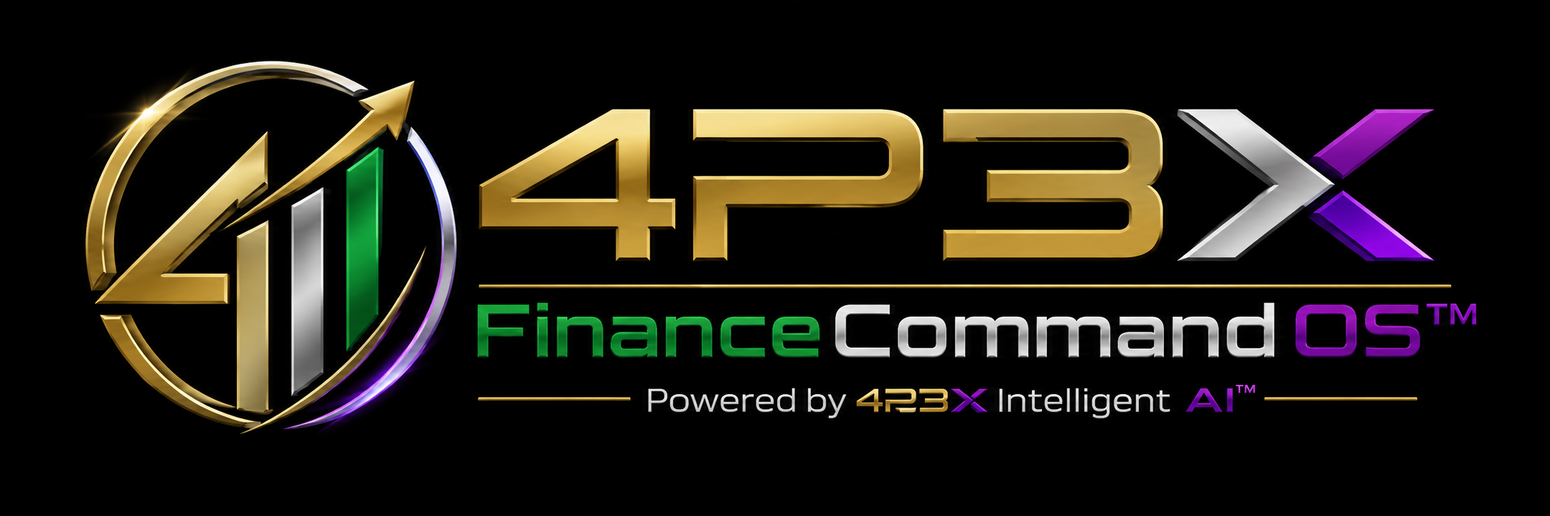4P3X FinanceCommand OS rectangle logo